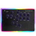 Zeetain MS1 ​​Leverless Controller - Matte Black Panel Anti-Sweat Fighting Game Arcade Stick - 16-Key All-Button, Low-Profile Switches, RGB Turbo - PC/PS4/PS3/Switch/Steam